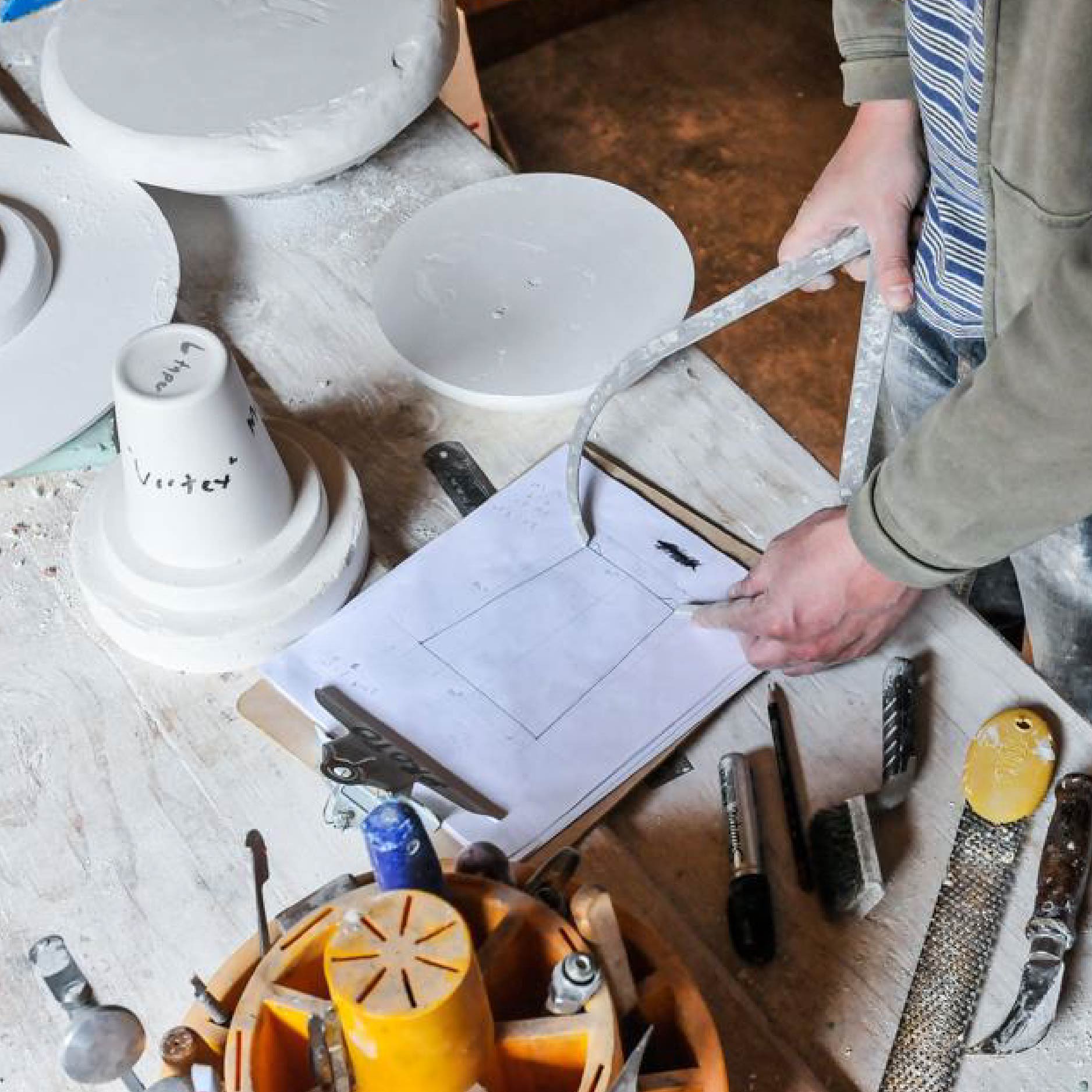 A new mug being designed in the studio